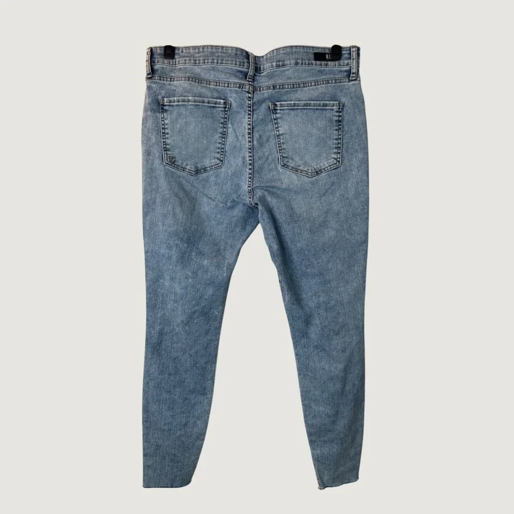 Kut From‎ The Kloth Connie High Rise Ankle Skinny Jeans SZ 16 Distressed Raw Hem